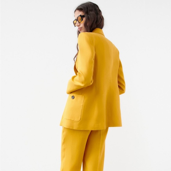 BNWT Zara Linen Blazer Sz S - Picture 5 of 7